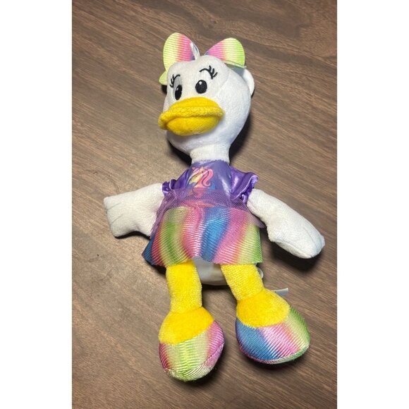 Disney Junior Daisy Duck Plush Bean Bag 11" Stuffed Animal Rainbow - Picture 2 of 6